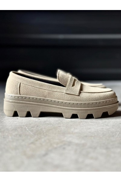 Knack Yüksek Taban Klasik Ayakkabı 779 Vizon Süet