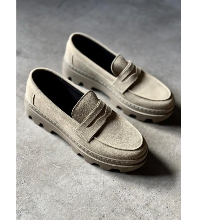 Knack Yüksek Taban Klasik Ayakkabı 779 Vizon Süet