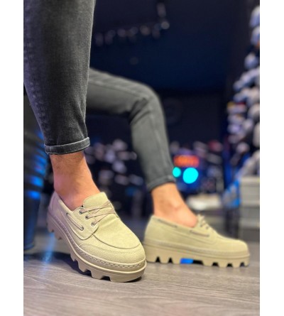 Knack Yüksek Taban Klasik Ayakkabı 780 Vizon Süet