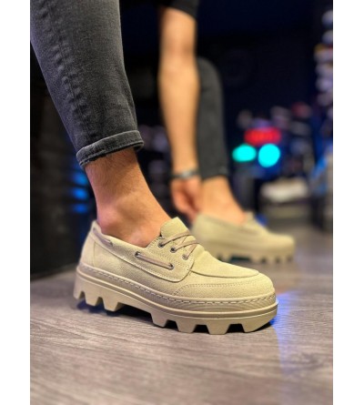 Knack Yüksek Taban Klasik Ayakkabı 780 Vizon Süet