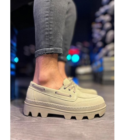 Knack Yüksek Taban Klasik Ayakkabı 780 Vizon Süet