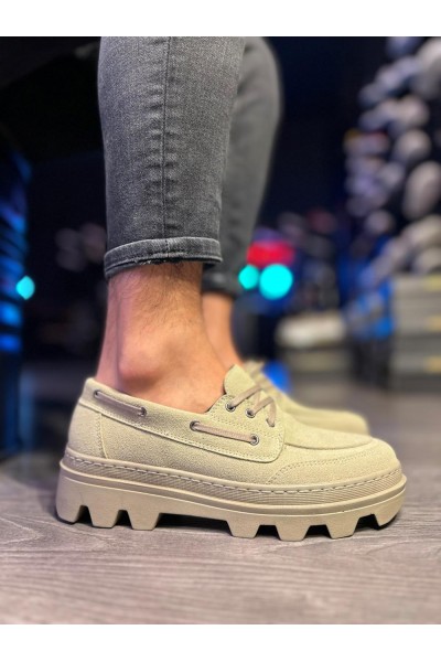 Knack Yüksek Taban Klasik Ayakkabı 780 Vizon Süet