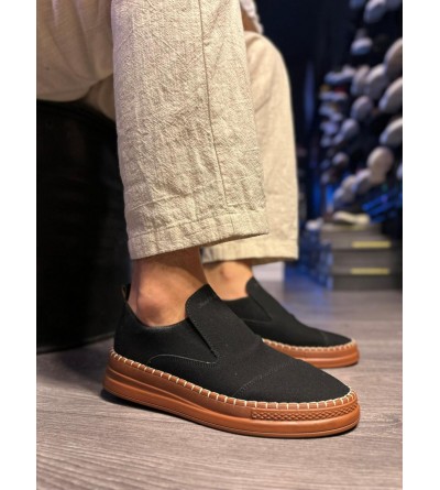 Knack Bağcıksız Mevsimlik Süet Ayakkabı 019 Siyah