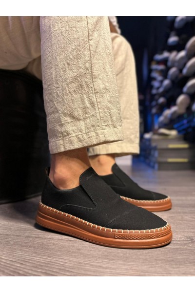 Knack Bağcıksız Mevsimlik Süet Ayakkabı 019 Siyah