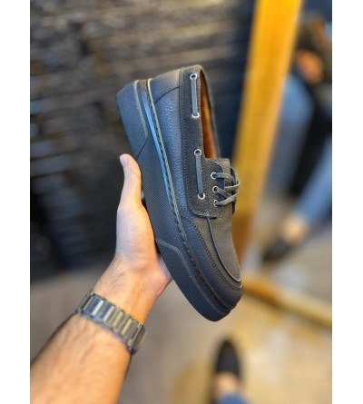 Knack Yüksek Taban Günlük Ayakkabı 700 Siyah (Siyah Taban)