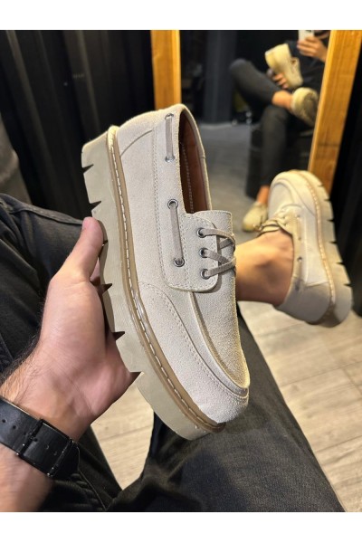 Knack Yüksek Taban Klasik Ayakkabı 778 Vizon Süet