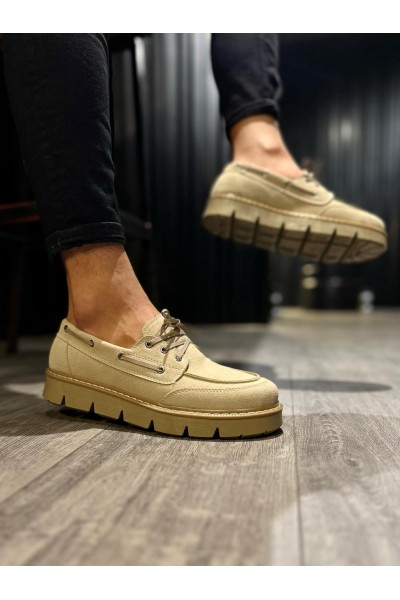 Knack Yüksek Taban Klasik Ayakkabı 778 Vizon Süet