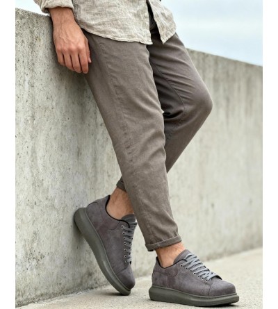 Knack Yüksek Taban Günlük Ayakkabı 044 Gri Süet (Yeşil Taban) Knack Yüksek Taban Günlük Ayakkabı 044 Gri Süet (Yeşil Taban)