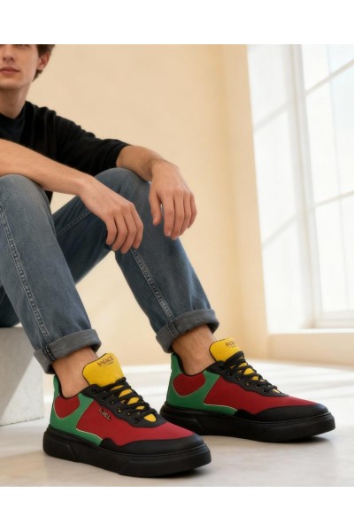 Knack Günlük Ayakkabı R10 Kırmızı Yeşil Sarı