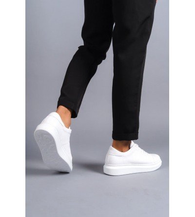 SLW151 Boost Bağcıklı Cilt Erkek Günlük Sneaker Ayakkabı CBT - Beyaz SLW151 Boost Bağcıklı Cilt Erkek Günlük Sneaker Ayakkabı CBT - Beyaz