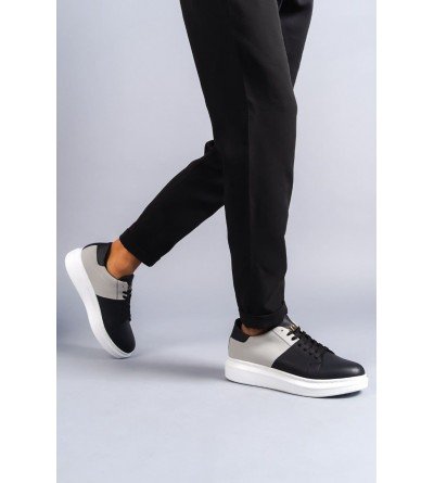 SLW151 Boost Bağcıklı Cilt Süet Erkek Günlük Sneaker Ayakkabı CSBT - Siyah/Gri SLW151 Boost Bağcıklı Cilt Süet Erkek Günlük Sneaker Ayakkabı CSBT - Siyah/Gri