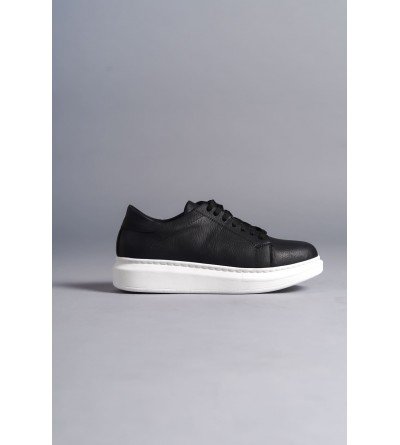 SLW151 Boost Bağcıklı Cilt Erkek Günlük Sneaker Ayakkabı CBT - Siyah SLW151 Boost Bağcıklı Cilt Erkek Günlük Sneaker Ayakkabı CBT - Siyah