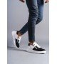 SLW155 Warrior Bağcıklı ve Fermuarlı Cilt Erkek Günlük Sneaker Ayakkabı CBT - Beyaz/Siyah