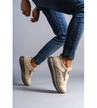 SLW161 Hippo Bağcıksız Süet Erkek Günlük Sneaker Ayakkabı SGT - Bej SLW161 Hippo Bağcıksız Süet Erkek Günlük Sneaker Ayakkabı SGT - Bej