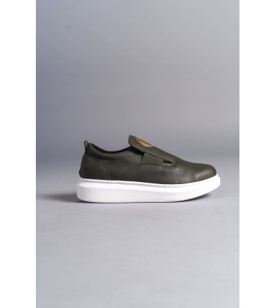 SLW161 Hippo Bağcıksız Cilt Erkek Günlük Sneaker Ayakkabı CBT - Haki SLW161 Hippo Bağcıksız Cilt Erkek Günlük Sneaker Ayakkabı CBT - Haki