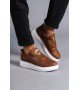 SLW161 Hippo Bağcıksız Cilt Erkek Günlük Sneaker Ayakkabı CBT - Taba