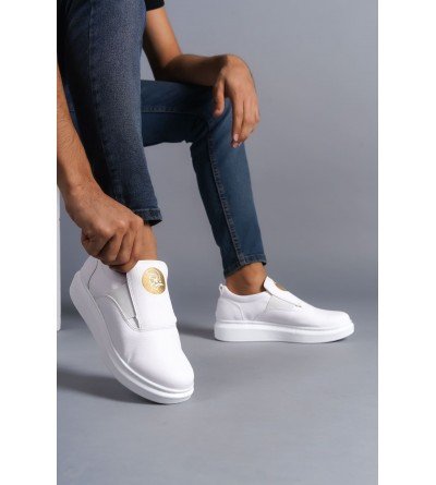 SLW161 Hippo Bağcıksız Cilt Erkek Günlük Sneaker Ayakkabı CBT - Beyaz SLW161 Hippo Bağcıksız Cilt Erkek Günlük Sneaker Ayakkabı CBT - Beyaz