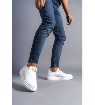 SLW161 Hippo Bağcıksız Cilt Erkek Günlük Sneaker Ayakkabı CBT - Beyaz SLW161 Hippo Bağcıksız Cilt Erkek Günlük Sneaker Ayakkabı CBT - Beyaz