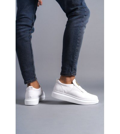 SLW161 Hippo Bağcıksız Cilt Erkek Günlük Sneaker Ayakkabı CBT - Beyaz SLW161 Hippo Bağcıksız Cilt Erkek Günlük Sneaker Ayakkabı CBT - Beyaz