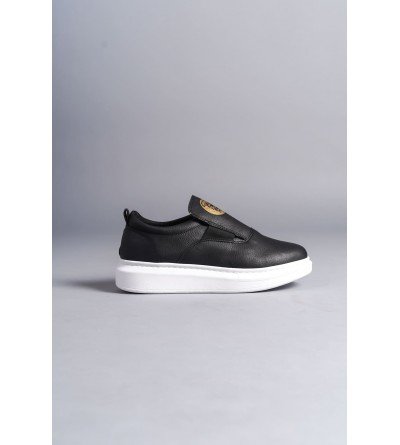 SLW161 Hippo Bağcıksız Cilt Erkek Günlük Sneaker Ayakkabı CBT - Siyah SLW161 Hippo Bağcıksız Cilt Erkek Günlük Sneaker Ayakkabı CBT - Siyah