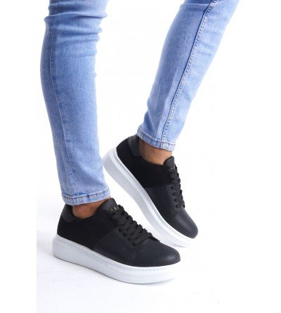 SLW151 Boost Bağcıklı Cilt Süet Erkek Günlük Sneaker Ayakkabı CSBT - Siyah SLW151 Boost Bağcıklı Cilt Süet Erkek Günlük Sneaker Ayakkabı CSBT - Siyah