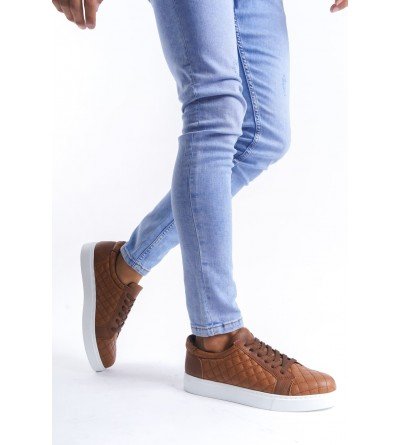 SLW166 Prestige Bağcıklı Cilt Kapitone Desenli Erkek Günlük Sneaker Ayakkabı CBT - Taba SLW166 Prestige Bağcıklı Cilt Kapitone Desenli Erkek Günlük Sneaker Ayakkabı CBT - Taba