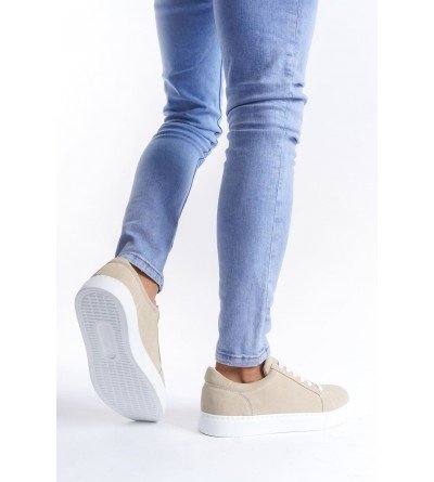 SLW165 Elite Bağcıklı Süet Erkek Günlük Sneaker Ayakkabı SBT - Krem SLW165 Elite Bağcıklı Süet Erkek Günlük Sneaker Ayakkabı SBT - Krem