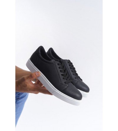 SLW165 Elite Bağcıklı Cilt Erkek Günlük Sneaker Ayakkabı CBT - Siyah SLW165 Elite Bağcıklı Cilt Erkek Günlük Sneaker Ayakkabı CBT - Siyah