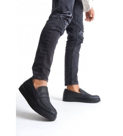 SLW180 Estilo X Bağcıksız Cilt Erkek Günlük Spor Klasik Ayakkabı CST - Siyah SLW180 Estilo X Bağcıksız Cilt Erkek Günlük Spor Klasik Ayakkabı CST - Siyah