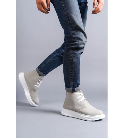 SLW204 Franca Bağcıklı Süet Erkek Spor Bot BT - Gri