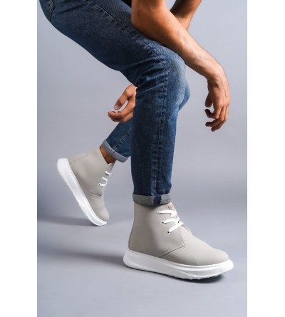 SLW204 Franca Bağcıklı Süet Erkek Spor Bot BT - Gri