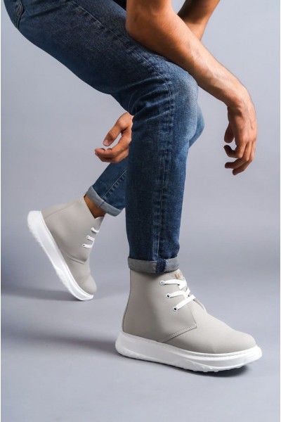 SLW204 Franca Bağcıklı Süet Erkek Spor Bot BT - Gri