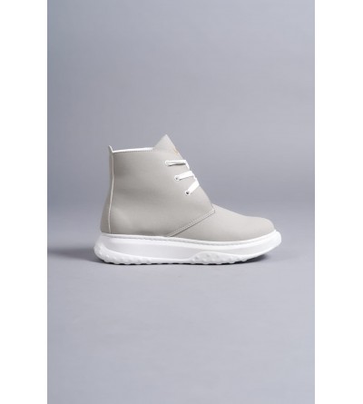 SLW204 Franca Bağcıklı Süet Erkek Spor Bot BT - Gri