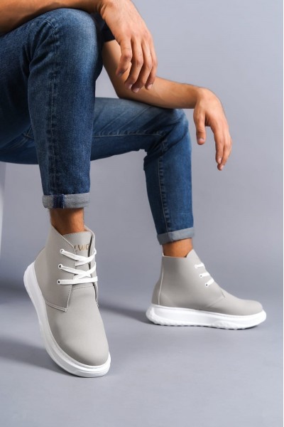 SLW204 Franca Bağcıklı Süet Erkek Spor Bot BT - Gri