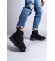 SLW204 Franca Bağcıklı Süet Erkek Spor Bot ST - Siyah