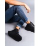 SLW204 Franca Bağcıklı Cilt Erkek Spor Bot ST - Siyah