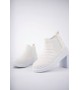 SLW205 Boston Bağcıksız Cilt Erkek Spor Bot BT - Beyaz