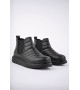 SLW205 Boston Bağcıksız Cilt Erkek Spor Bot ST - Siyah