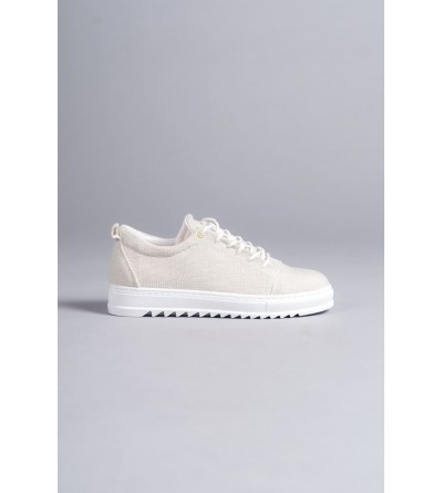 SLW152 Cool Bağcıklı Keten Erkek Günlük Spor Klasik Ayakkabı KBT - Beyaz
