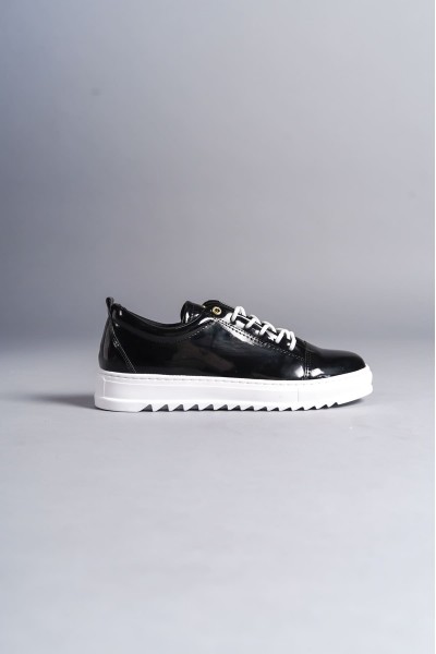 SLW152 Cool Bağcıklı Rugan Erkek Günlük Spor Klasik Ayakkabı RBT - Siyah