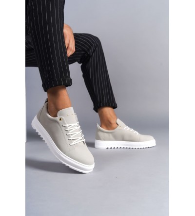 SLW152 Cool Bağcıklı Süet Erkek Günlük Spor Klasik Ayakkabı SBT - Gri