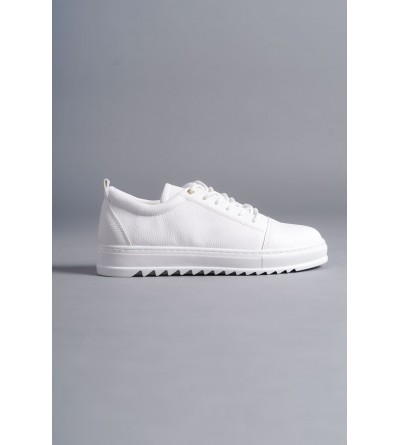 SLW152 Cool Bağcıklı Cilt Erkek Günlük Spor Klasik Ayakkabı CBT - Beyaz
