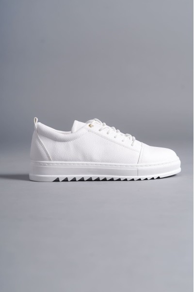 SLW152 Cool Bağcıklı Cilt Erkek Günlük Spor Klasik Ayakkabı CBT - Beyaz