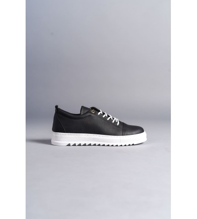 SLW152 Cool Bağcıklı Cilt Erkek Günlük Spor Klasik Ayakkabı CBT - Siyah