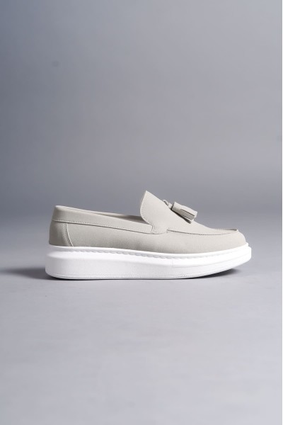 SLW154 Blaze Bağcıksız Püsküllü Süet Erkek Günlük Spor Klasik Ayakkabı SBT - Gri