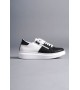 SLW155 Warrior Bağcıklı ve Fermuarlı Cilt Erkek Günlük Sneaker Ayakkabı CBT - Beyaz/Siyah