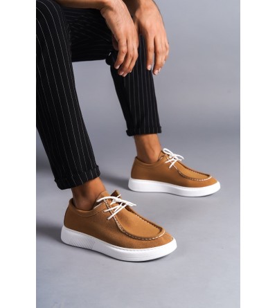 SLW170 Tornado Bağcıklı Süet Erkek Günlük Spor Klasik Ayakkabı SBT - Taba