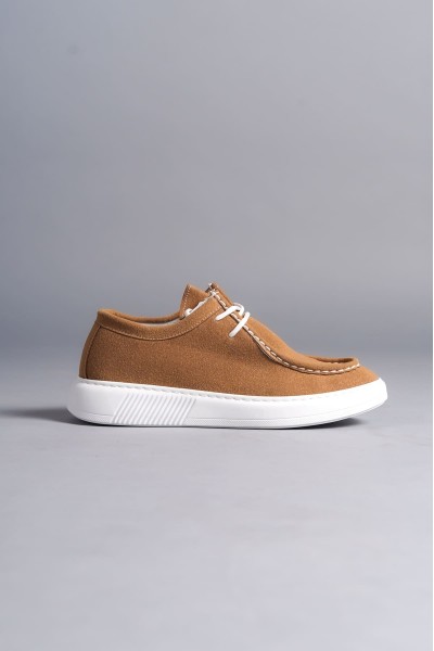 SLW170 Tornado Bağcıklı Süet Erkek Günlük Spor Klasik Ayakkabı SBT - Taba