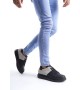 SLW151 Boost Bağcıklı Cilt Süet Erkek Günlük Sneaker Ayakkabı CSST - Siyah/Gri