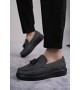 SLW154 Blaze Bağcıksız Püsküllü Keten Erkek Günlük Spor Klasik Ayakkabı KST - Gri